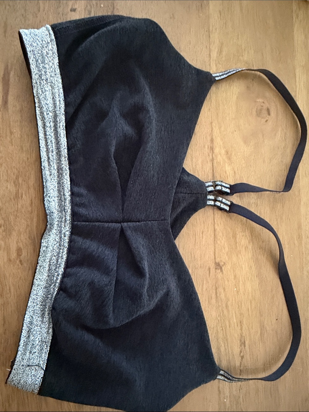 Beyond Yoga Black Camisole Bralette with Silver Trim